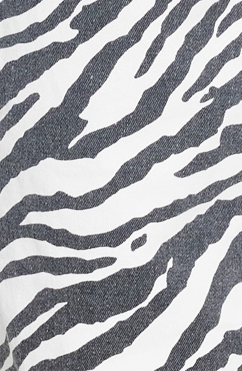 LIONESS Top Model Zebra Stripe Low Rise Baggy Jeans, Alternate, color, Zebra