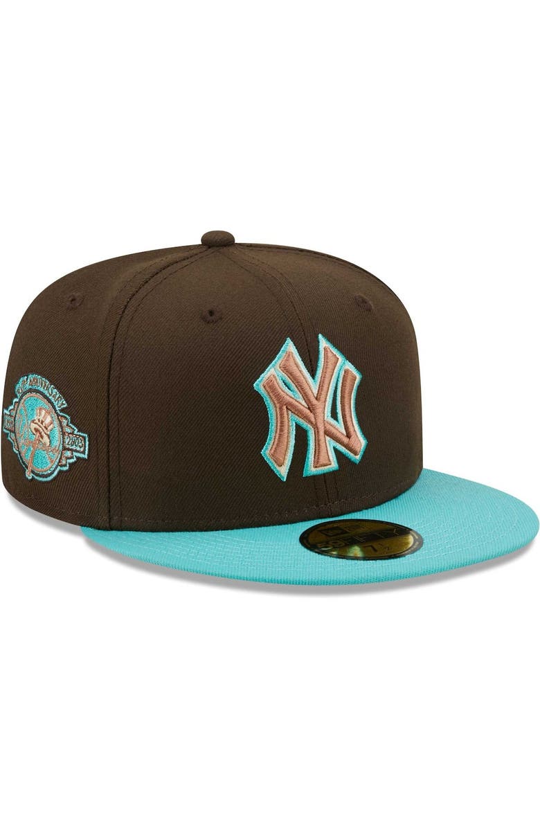 New Era Men's New Era Brown/Mint New York Yankees Walnut Mint 59FIFTY Fitted Hat, Main, color, Brown