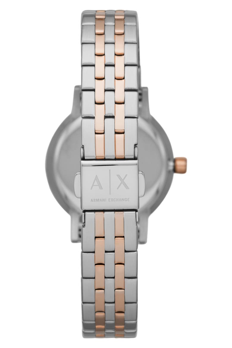 Crystal Two-Tone Bracelet Watch, 30mm, Alternate, color, SILVER