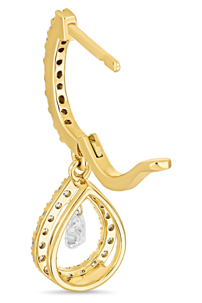 18K Gold Liora Natural Dancing Diamond Pear Drop Earrings (Online Trunk Show), Alternate, color, 18K YELLOW GOLD