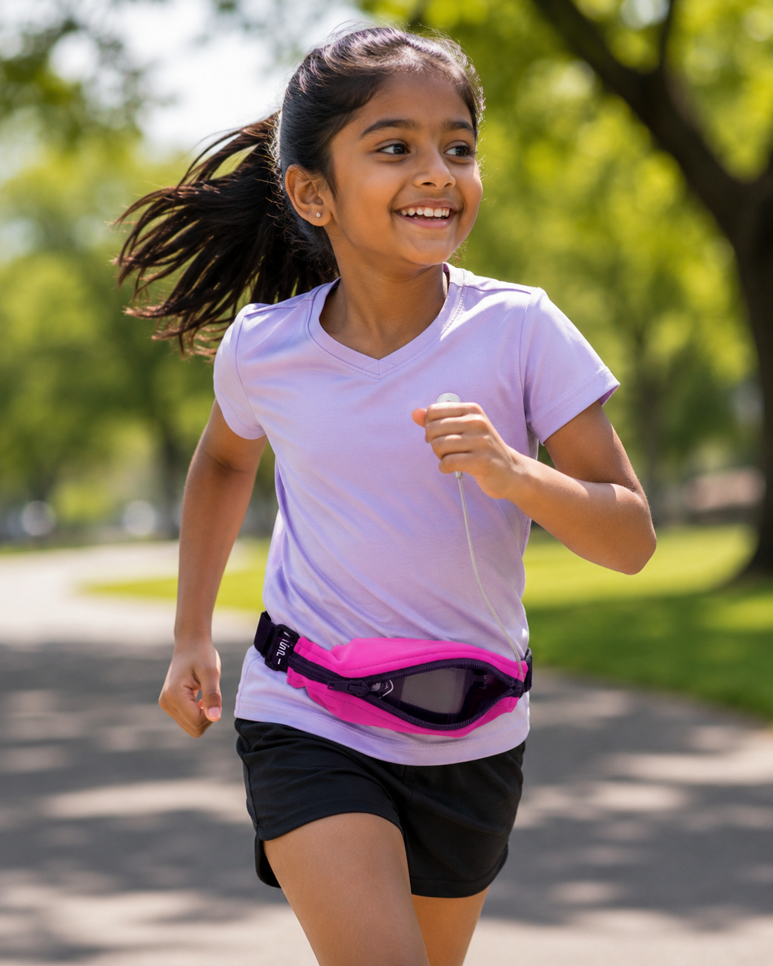 Children's Running Belt, Alternate, color, Fuchsia