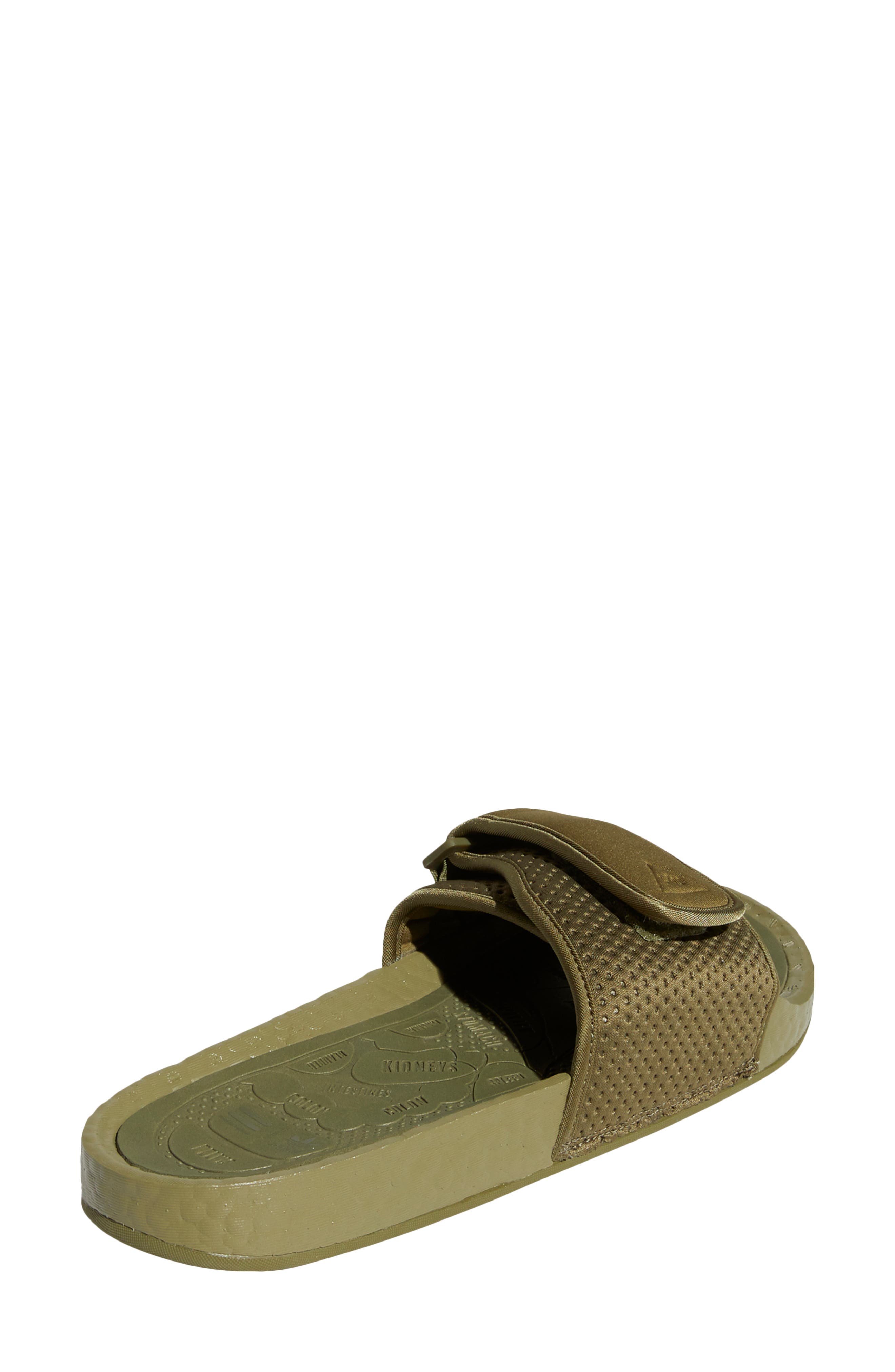 adidas x Pharrell Williams Boost Sport Slide, Alternate, color, OLIVE CARGO