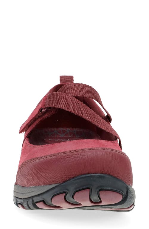 Dansko Primrose Flat In Wine Burnished Suede