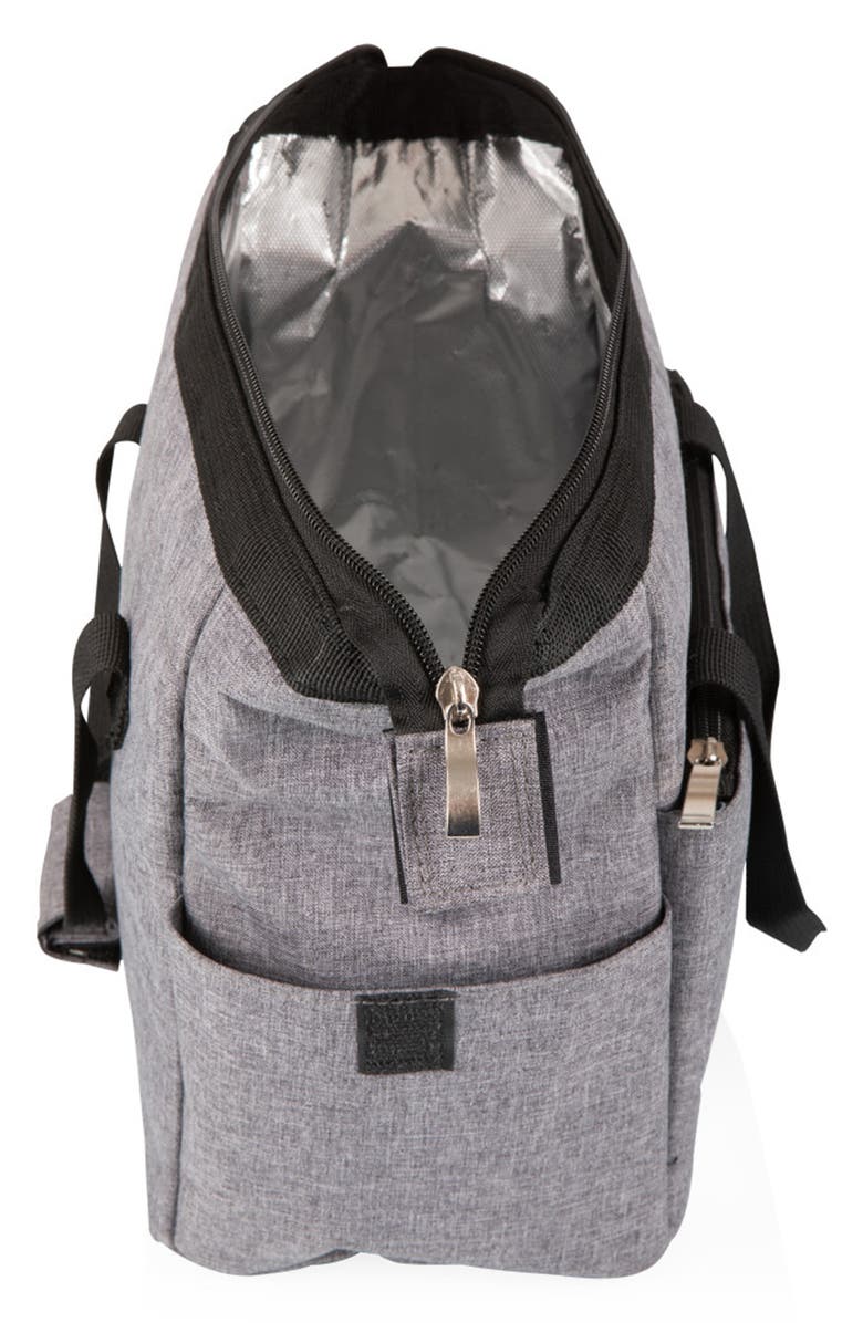 Picnic Time On The Go Lunch Cooler, Alternate, color, Heathered Gray