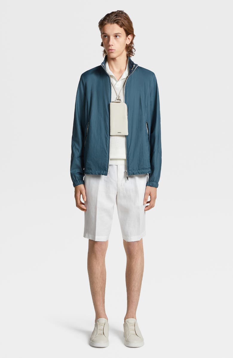 ZEGNA Waffle Knit Premium Cotton Polo Sweater, Alternate, color, 