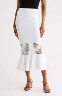 Diane von Furstenberg Georgia Eyelet Sweater Skirt