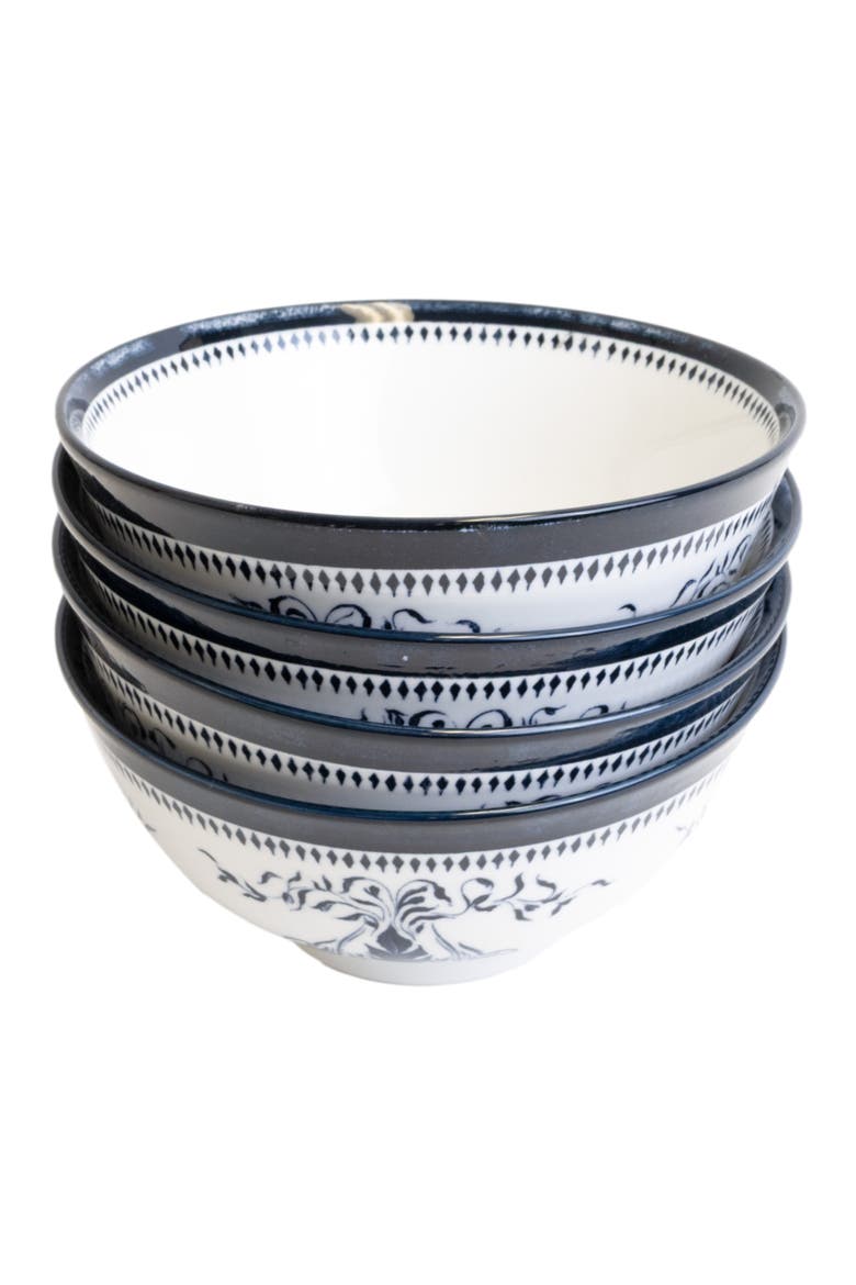Bruges Porcelain 4-Piece Bowl Set, Alternate, color, Blue