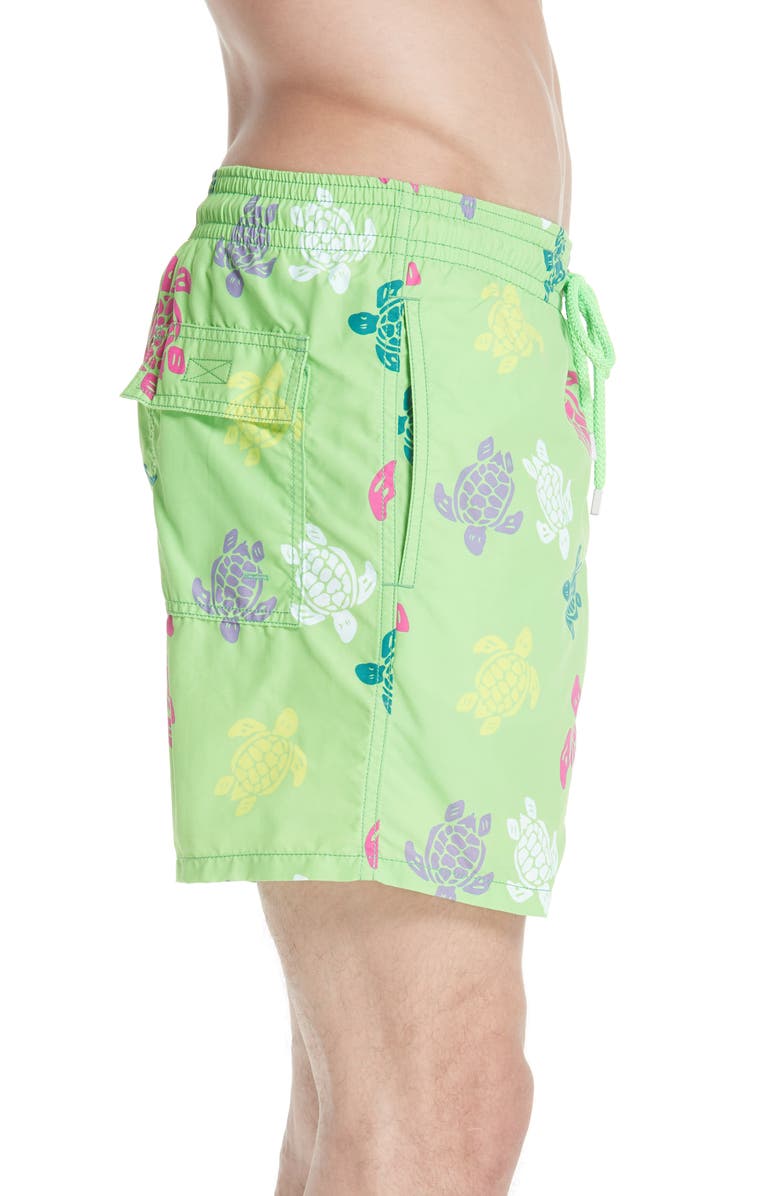 Vilebrequin Turtle Print Swim Trunks, Alternate, color, 