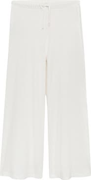 MANGO TEEN Cotton Wide Leg Pants