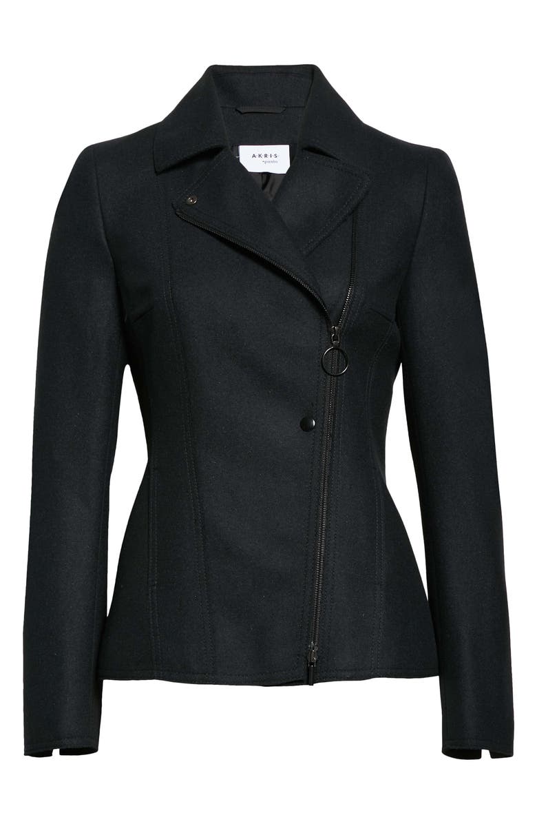 Akris punto Wool Moto Jacket, Alternate, color,