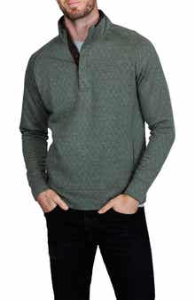 TailorByrd Hidden Snap Front Quilted Pullover