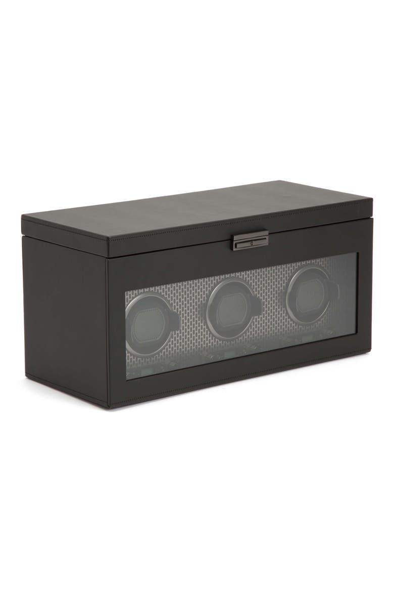 Axis Triple Watch Winder with Storage, Alternate, color, POWDER COAT