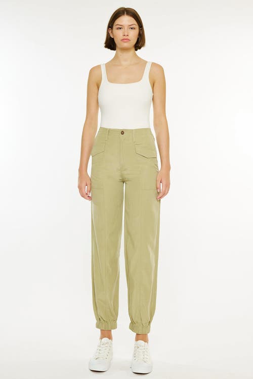Kancan Karla Ultra High Rise Cargo Pants In Green