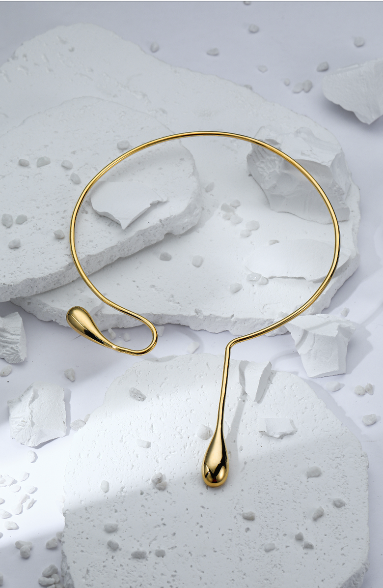 Kellery CyberVanguard Water Drop Necklace, Alternate, color, Gold