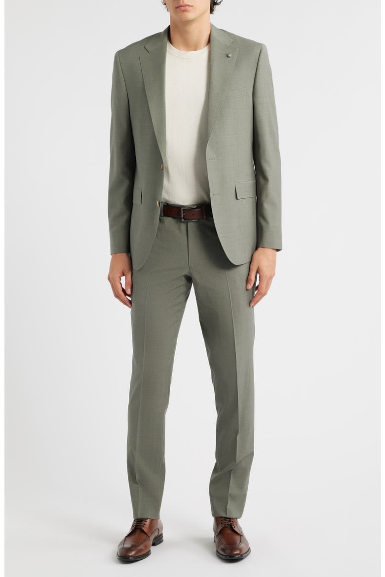 Esprit Contemporary Fit Sage Green Wool Blend Suit, Main, color, SAGE