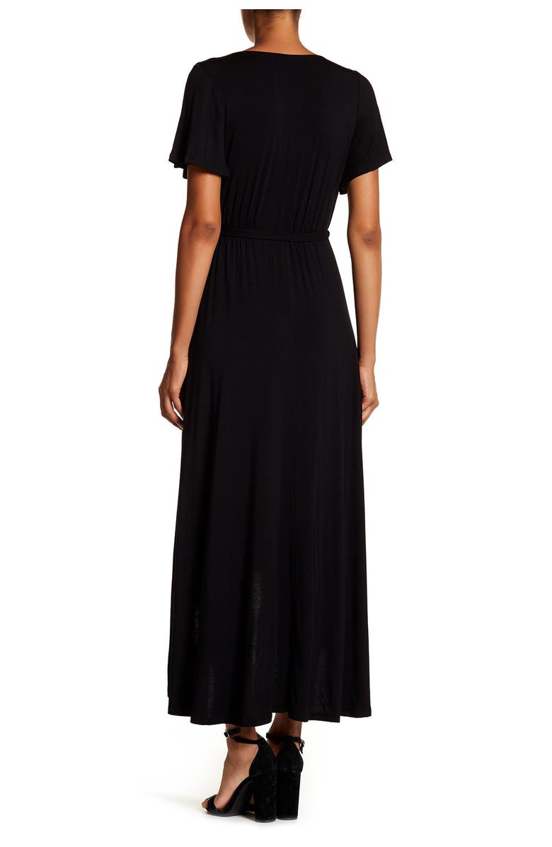 West Kei Flutter Sleeve High/Low Wrap Dress, Alternate, color,