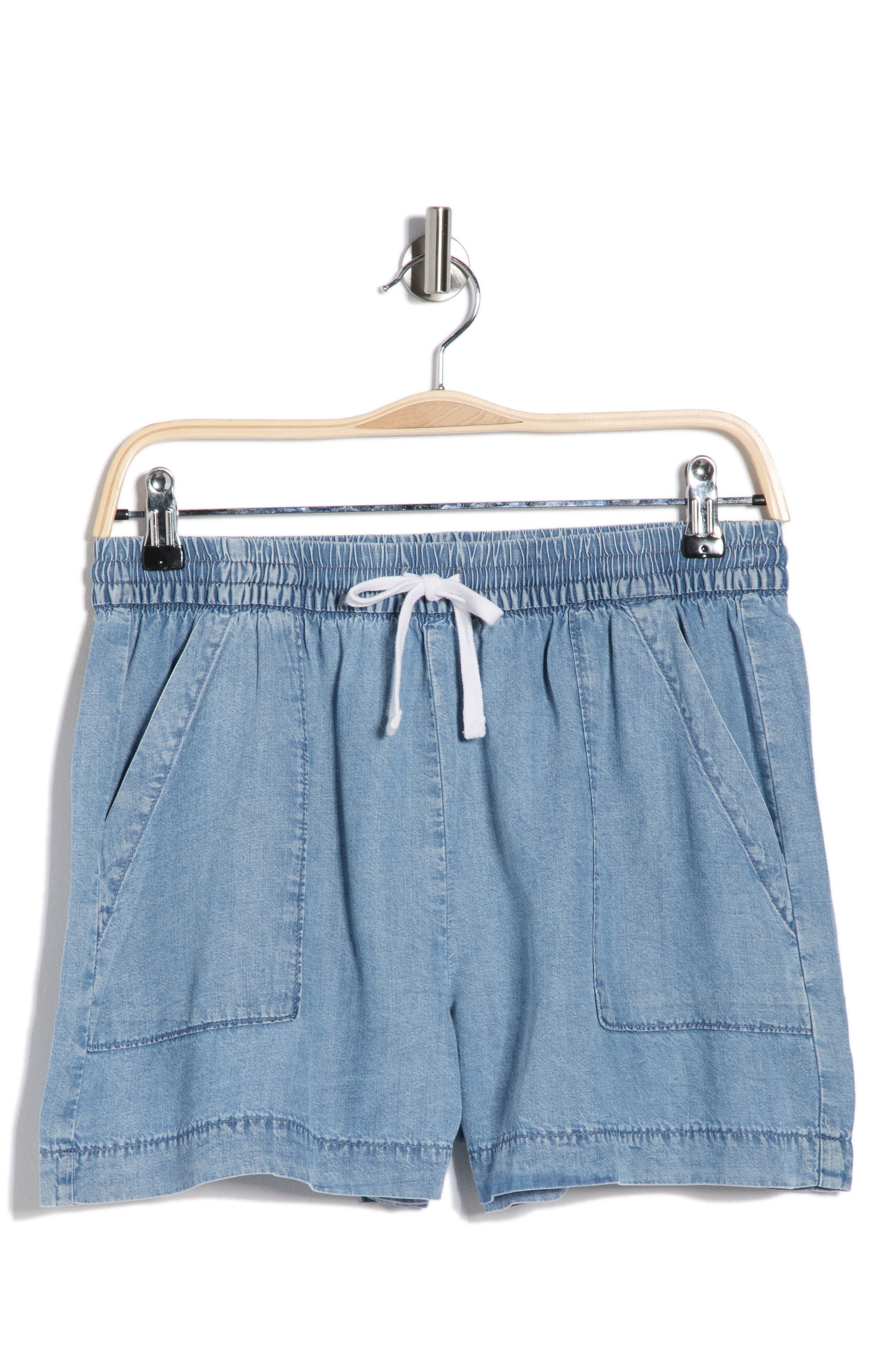 Splendid Marseille Drawstring Waist Chambray Shorts
