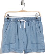 Splendid Marseille Drawstring Waist Chambray Shorts