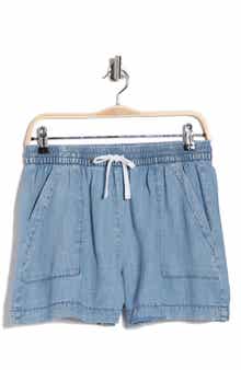 Splendid Marseille Drawstring Waist Chambray Shorts