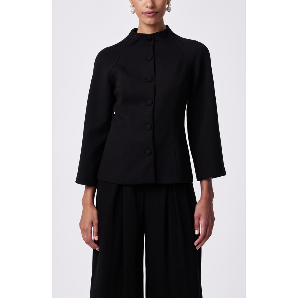 Trina Turk Woods Ponte Jacket In Black