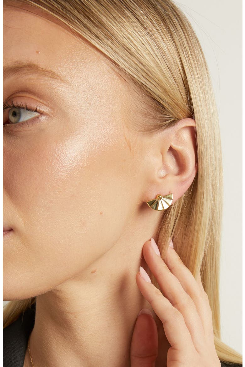 Archival Sensu Earrings, Alternate, color, Yellow