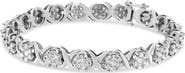 Haus of Brilliance 14K White Gold 6-1/3 Cttw Round Diamond Cluster Tennis Bracelet