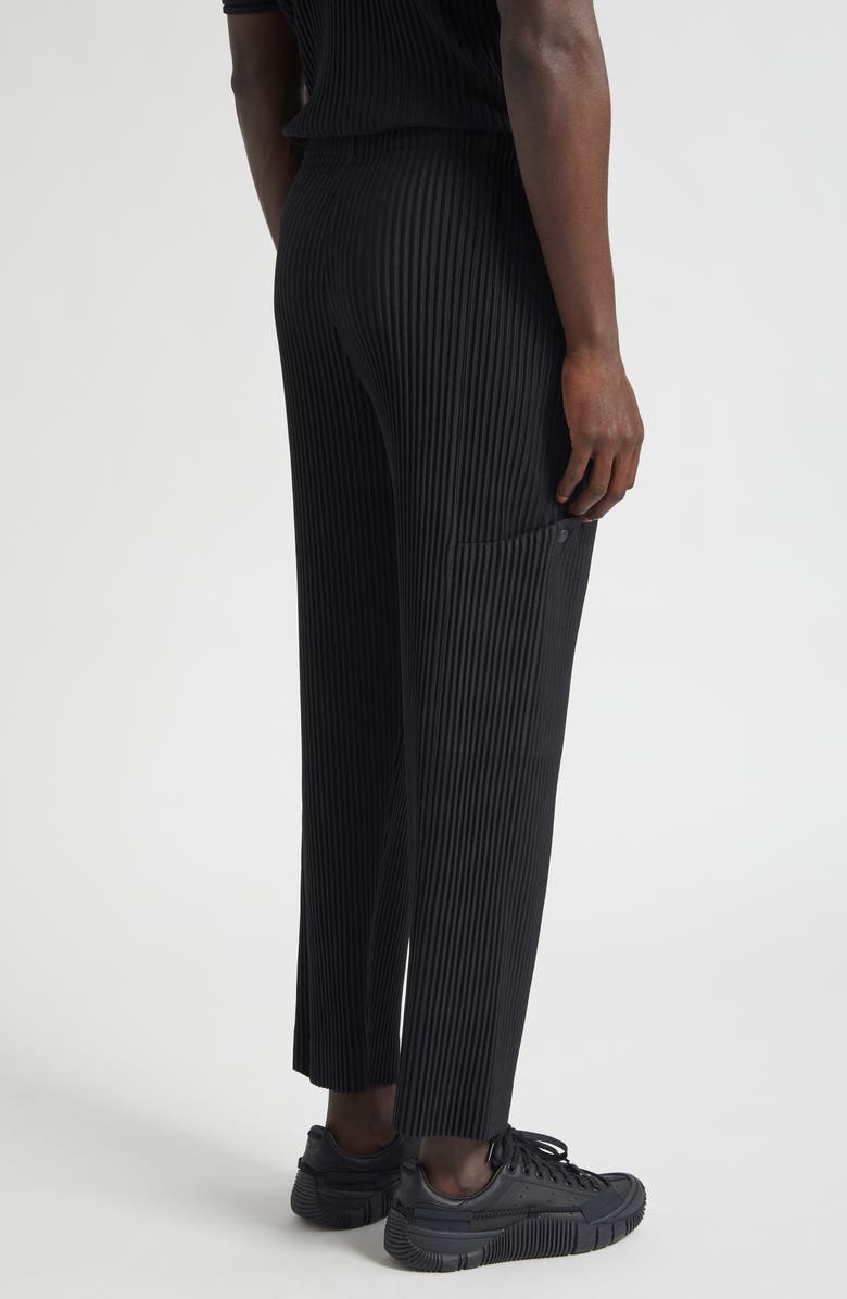 Homme Plissé Issey Miyake Quarry Pleated Straight Leg Pants, Alternate, color, Black