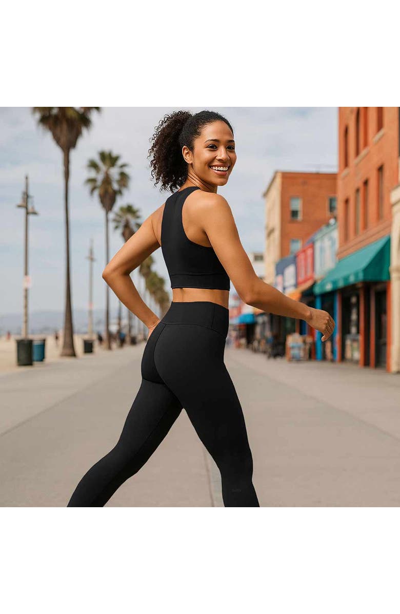 Dalix Ghost Seamless Flow Leggings, Alternate, color, Black