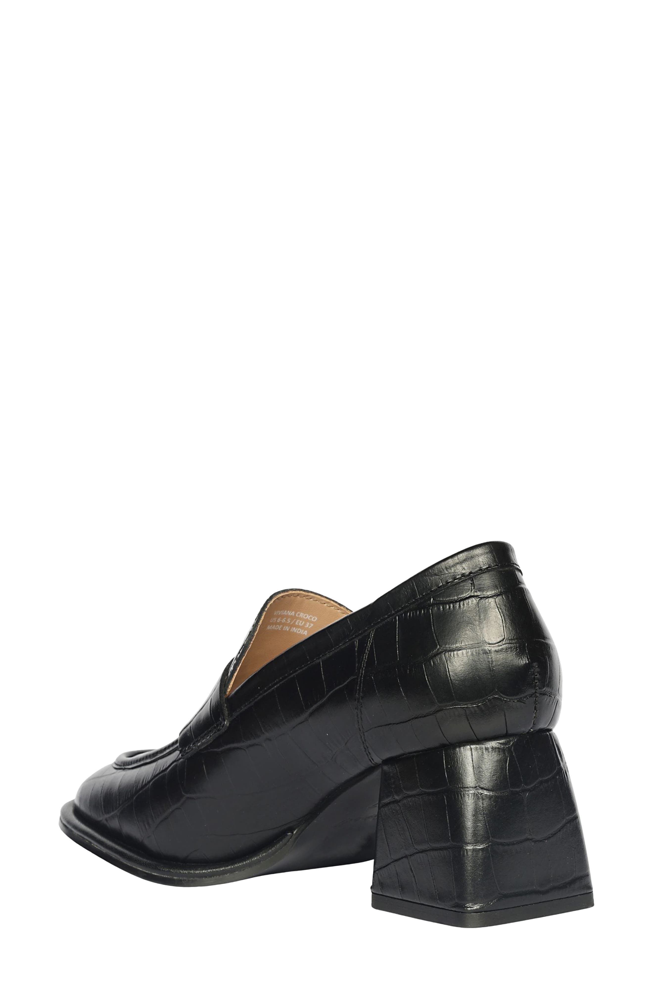 SAINT G Viviana Croc Embossed Pump, Alternate, color, Black