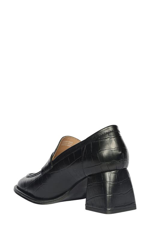 Saint G Viviana Croc Embossed Pump In Black