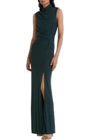 Reiss Dylan Sleeveless Draped Gown