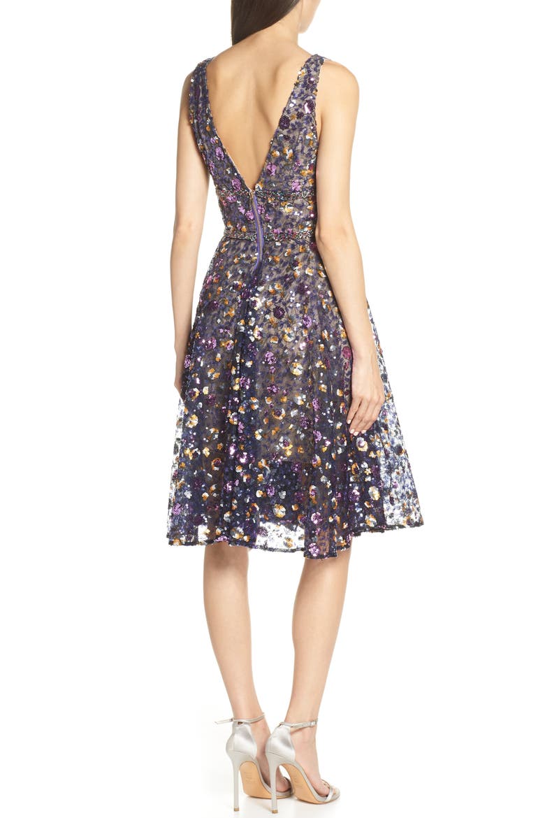 Bronx and Banco Sequin Fit & Flare Dress, Alternate, color, MULTICOLOR