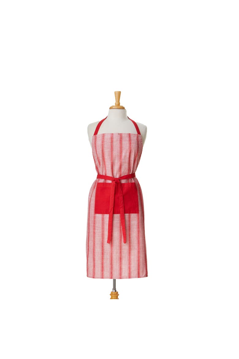 Red & White Stripe Apron Red Multi Cotton Everyday,Summer, Alternate, color, Red