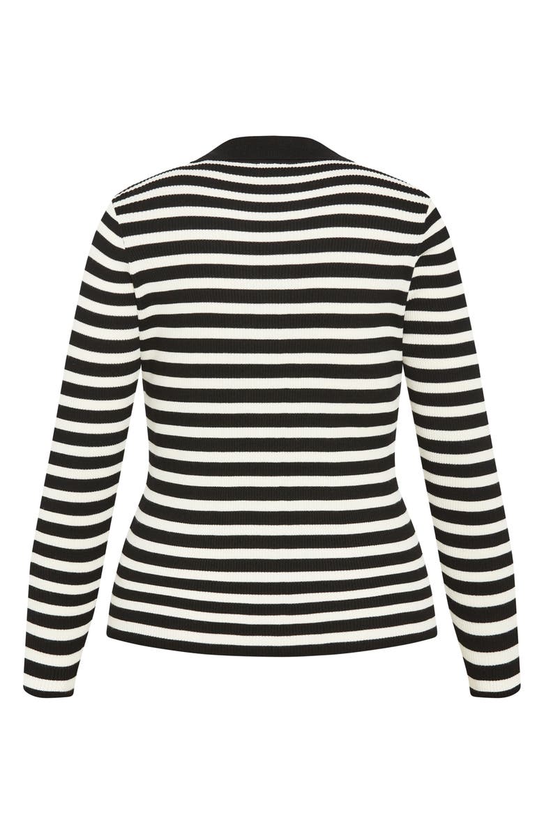 City Chic Zola Stripe Sweater, Alternate, color, Stripe