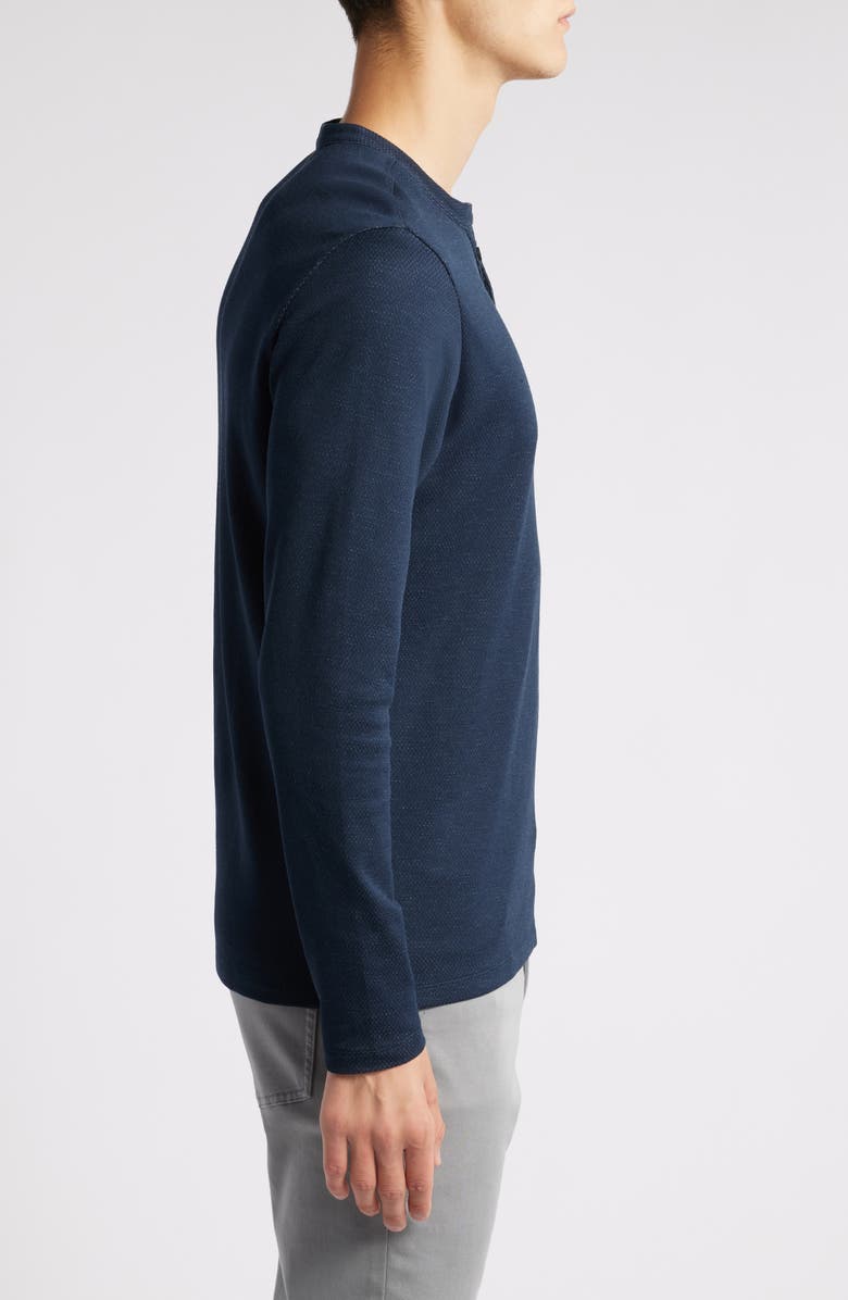 Robert Barakett Elgin Double Knit Mesh Henley, Alternate, color, Navy