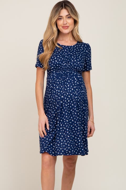 Floral Smocked Short Sleeve Dress