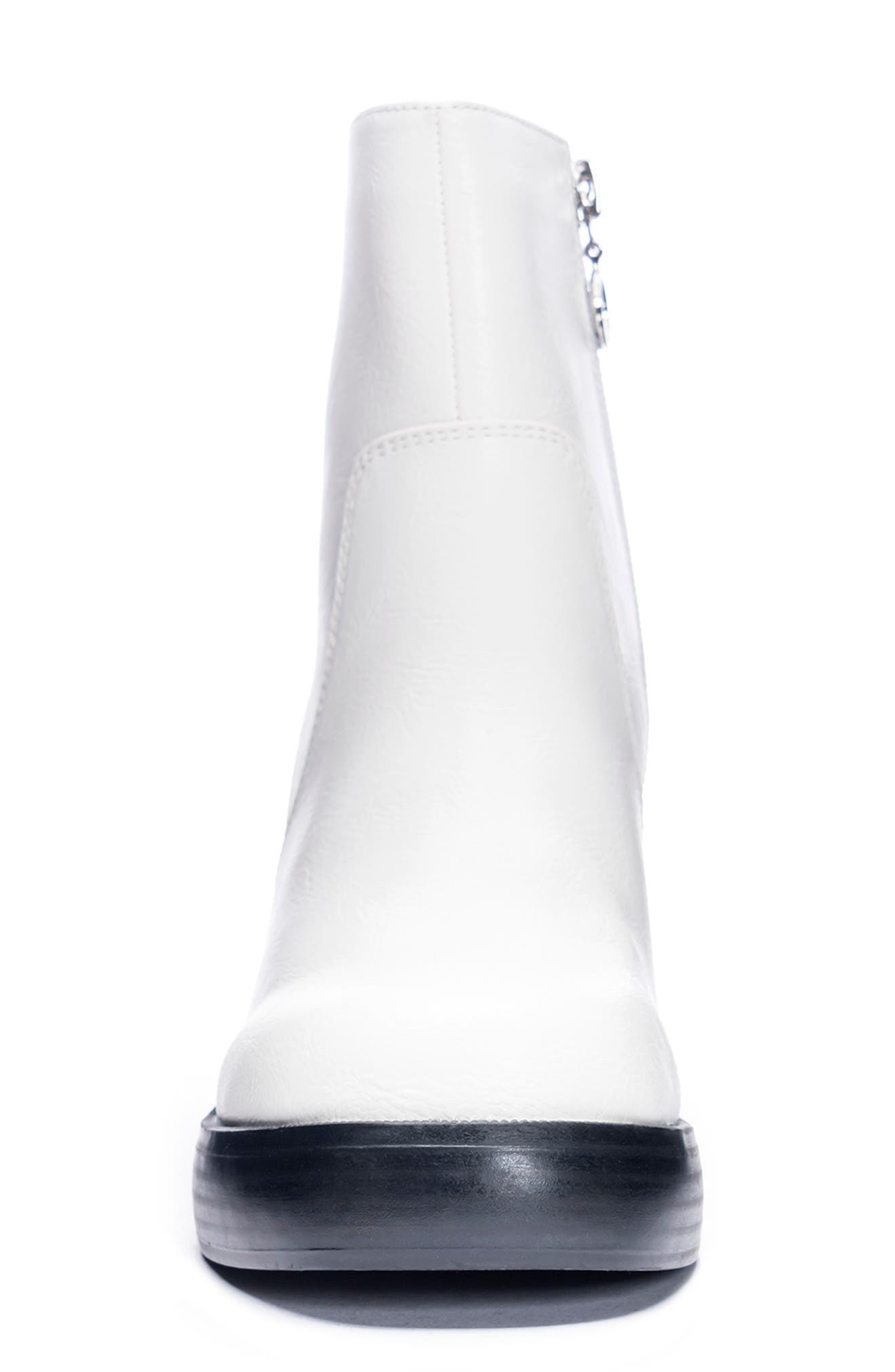 Groovy Platform Boot, Alternate, color, WHITE FAUX LEATHER
