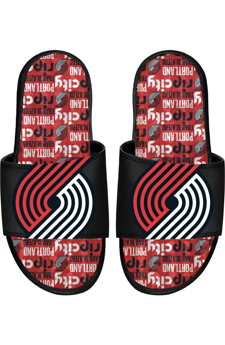 ISLIDE Portland Trail Blazers Team Pattern Gel Slide Sandals, Main, color,