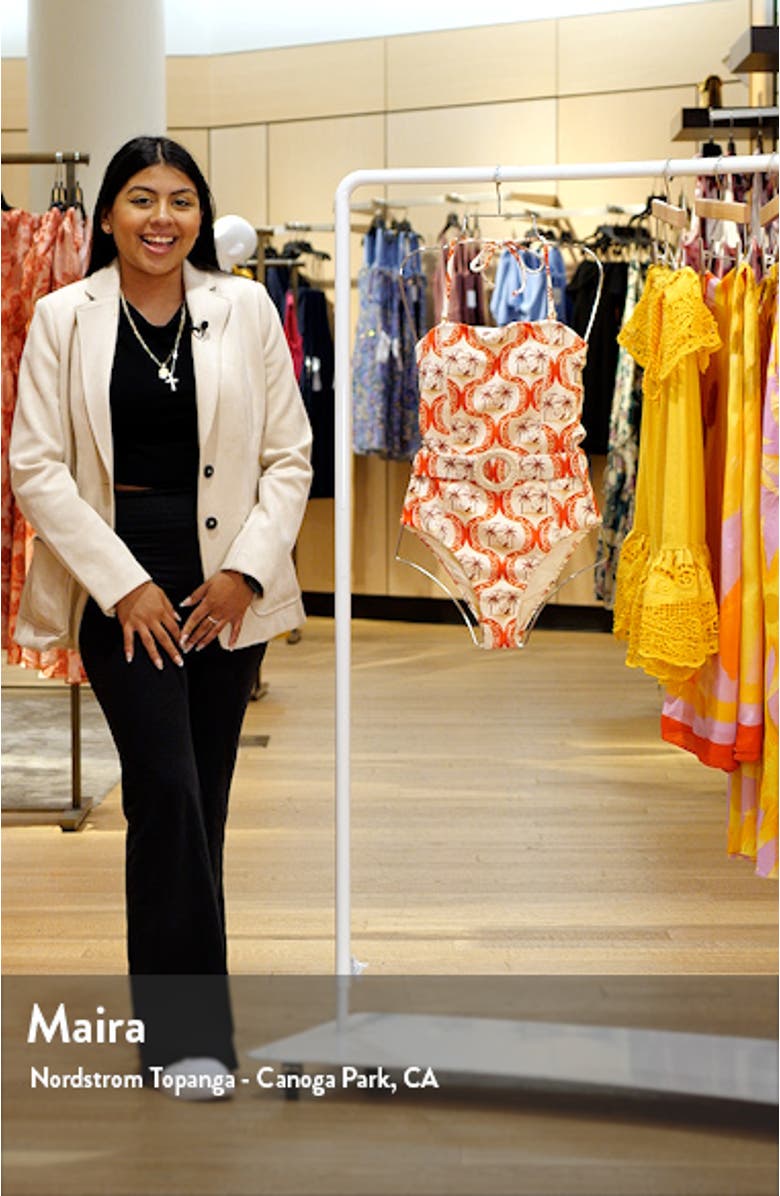 Summer Beach Belted Strapless One-Piece Swimsuit, sales video thumbnail