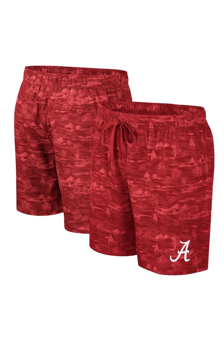 COLOSSEUM Men's Colosseum Crimson Alabama Crimson Tide Ozark Swim Shorts, Alternate, color, Crimson