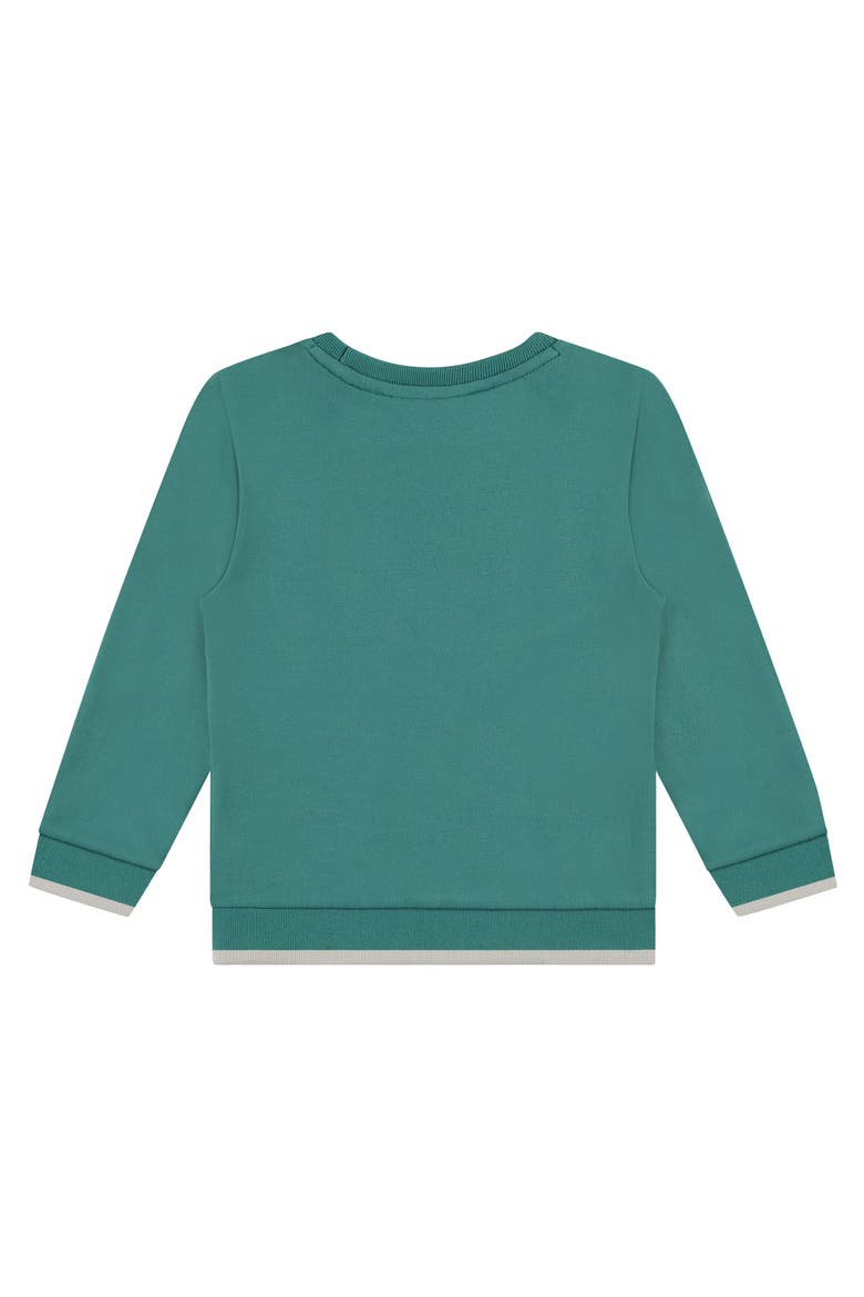 'Headphones Smile' Terry Crewneck Sweatshirt, Alternate, color, Smaragd