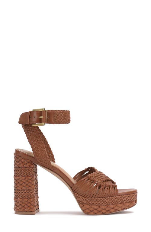 Vince Camuto Pessa Ankle Strap Platform Sandal In Caramello