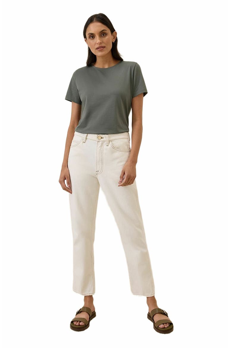 Luxe Stretch Jersey Slim Tee, Alternate, color, Castor Green