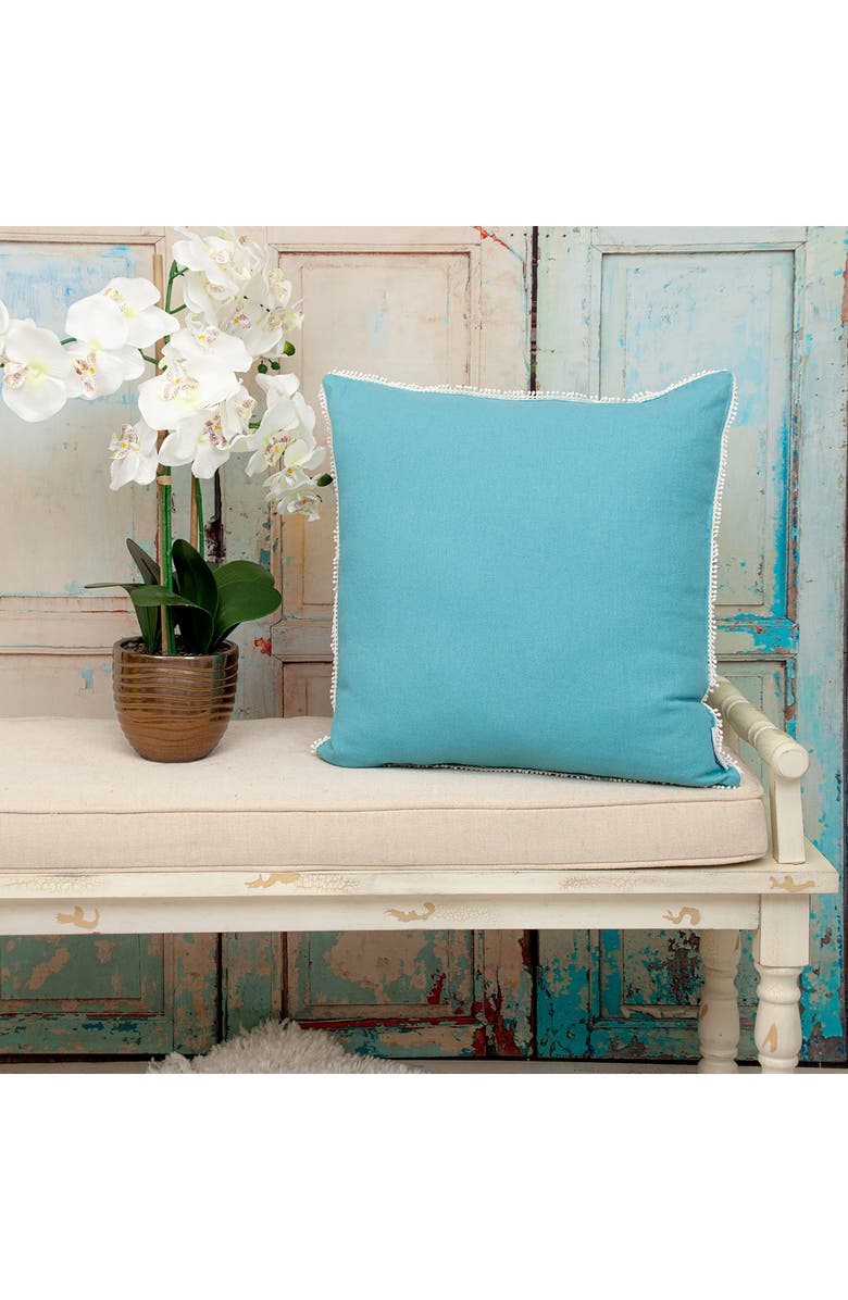 PARKLAND COLLECTION Crochet Dot Throw Pillow, Alternate, color, Blue