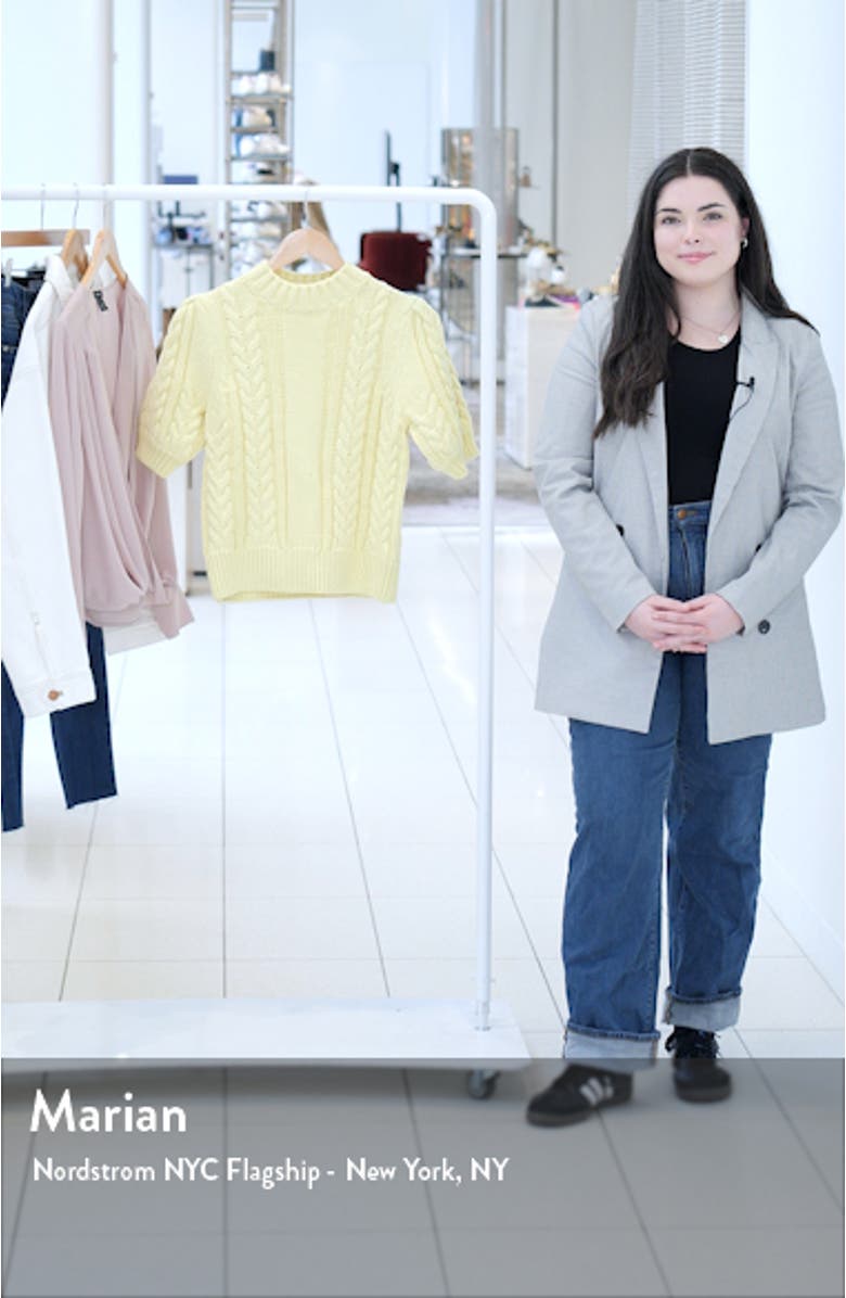 Mock Neck Cable Stitch Sweater, sales video thumbnail