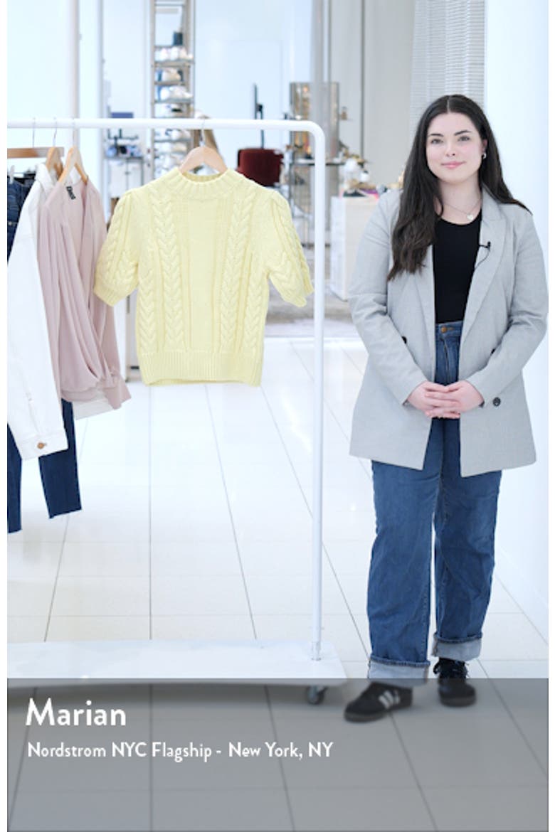 Mock Neck Cable Stitch Sweater video