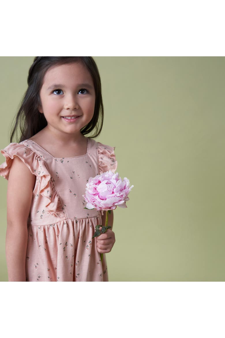 Bow Back Dress, Alternate, color, Rose Tulips