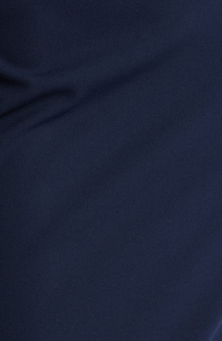 Eliza J Faux Pearl Mesh Detail Gown, Alternate, color, Navy