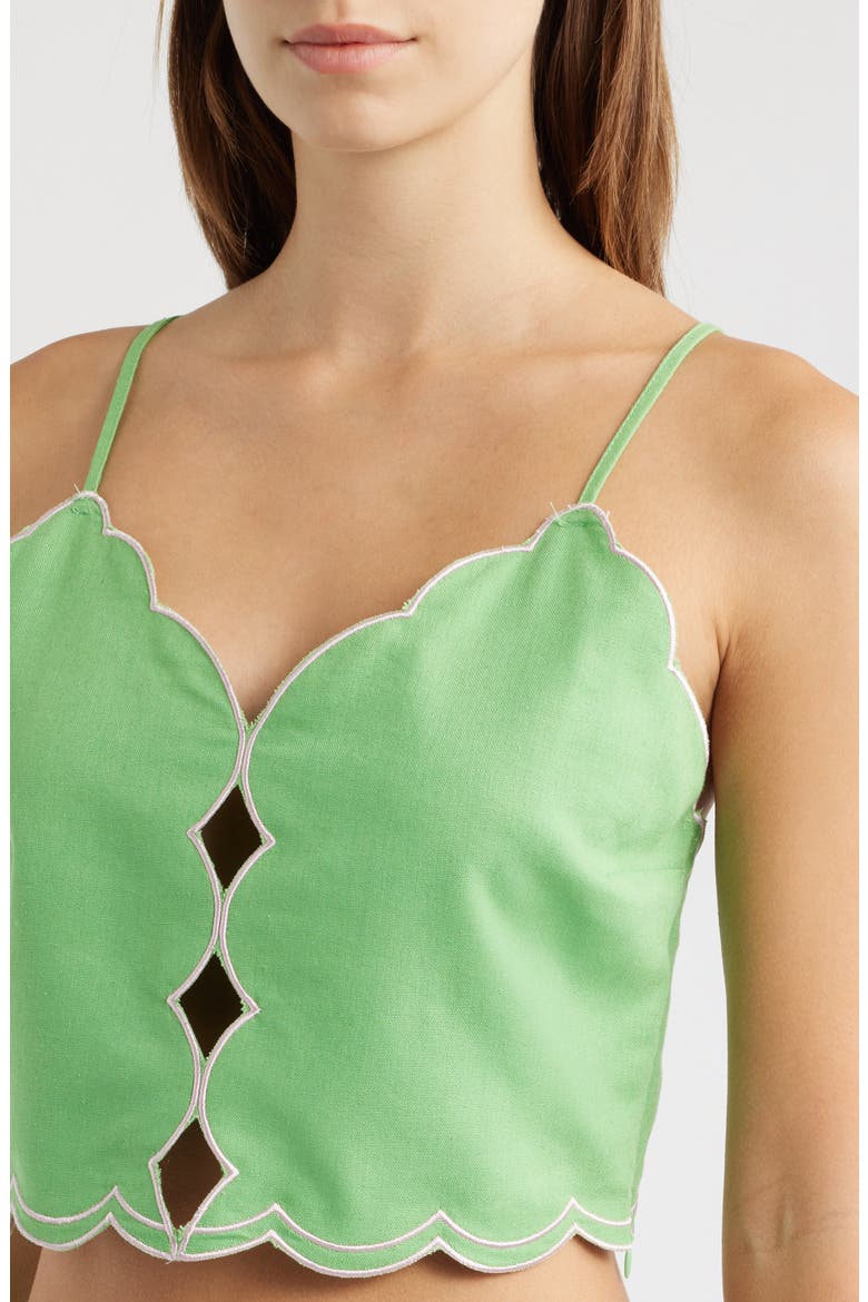 Muro Scallop Top, Alternate, color, GREEN