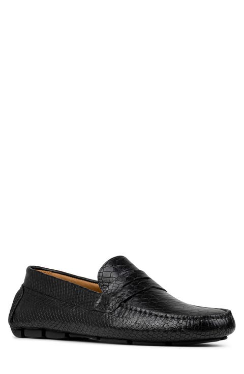 Alanzo Snakeskin Embossed Penny Loafer